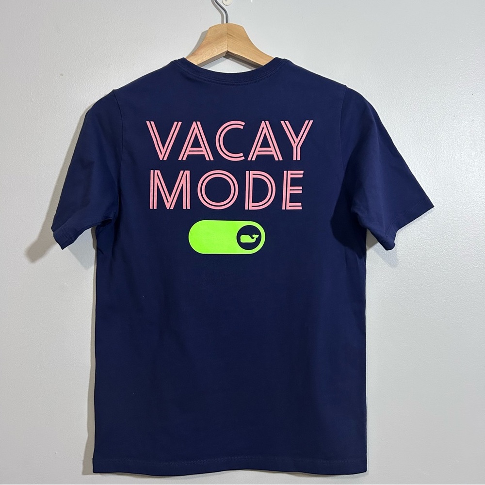 Vineyard Vines Boys Navy 'Vacay Mode' Short-Sleeve Tee M